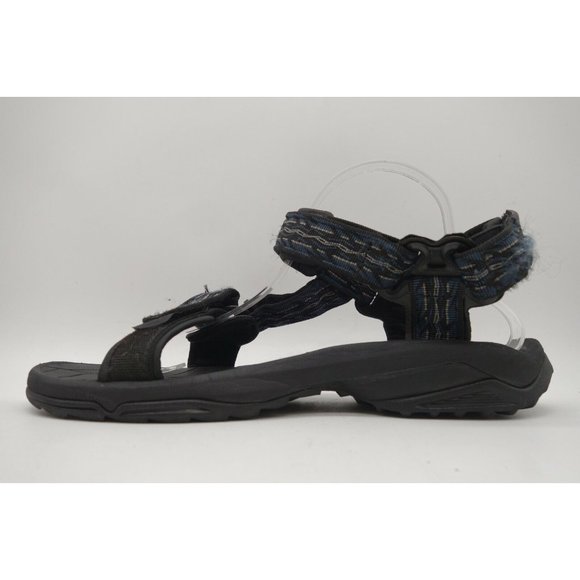 Teva Black Blue Adjustable Fit Slip On Trail Hiking Sandals Shoes Men\'s 9 main image 12